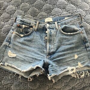 Citizens of Humanity Distressed Blue Denim Shorts